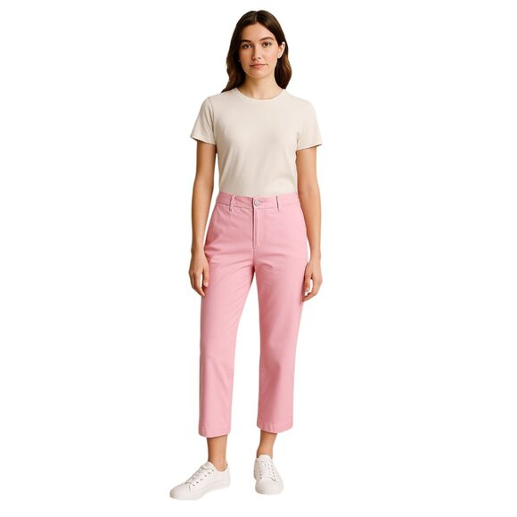 Izod Pants Chino Capri's Pink Cotton Stretch Women's WOMAN'S SIZE 10 - Picture 1 of 14